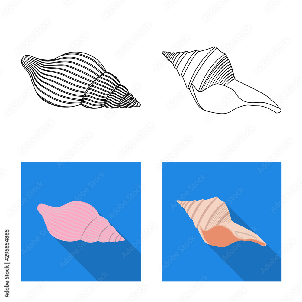 Vector design of animal and decoration sign. Set of animal and ocean vector icon for stock. Vector design of animal and decoration sign. Set of animal and ocean vector icon for stock.