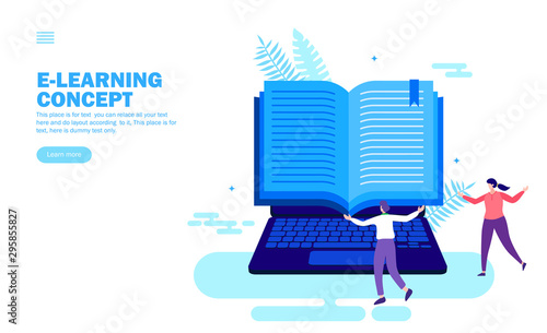 team with e learning , digital book