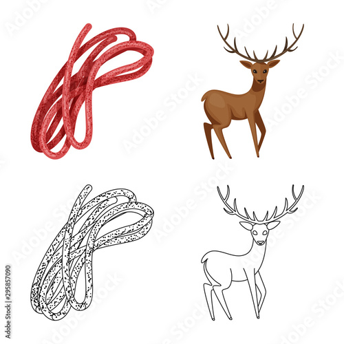 Vector design of traditional and tour logo. Set of traditional and landmarks stock vector illustration.