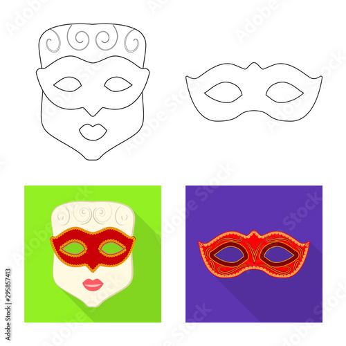 Vector illustration of luxury and celebration icon. Set of luxury and hide stock symbol for web.