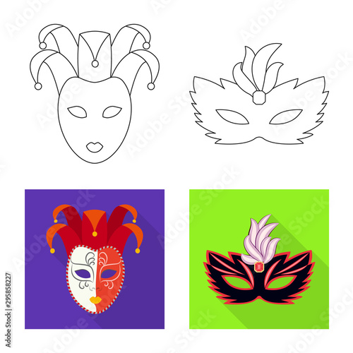 Vector illustration of luxury and celebration symbol. Set of luxury and hide vector icon for stock.