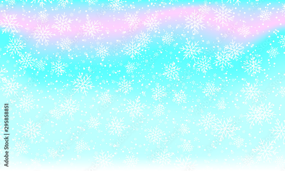 Fototapeta premium Falling snow background. Vector illustration