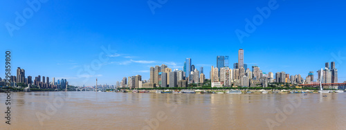 Panorama of modern city skyline in chongqing China.