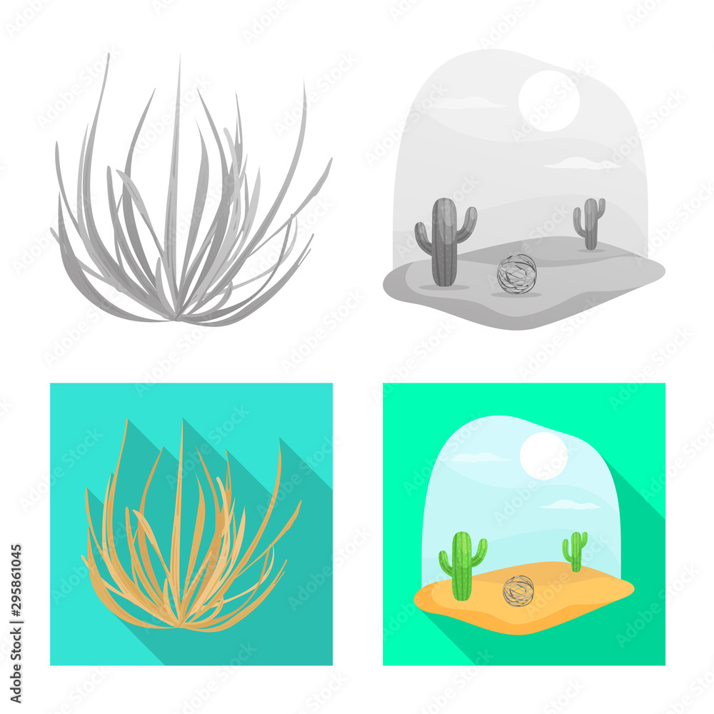 Fototapeta premium Isolated object of landscape and nature sign. Collection of landscape and environment vector icon for stock.