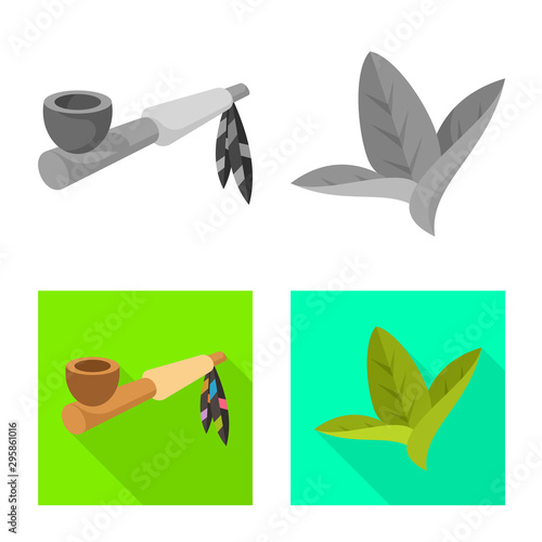 Vector design of accessories and harm symbol. Collection of accessories and euphoria stock vector illustration.