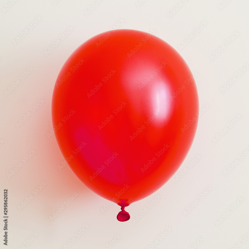 Red balloon on white background Red balloon on white background
