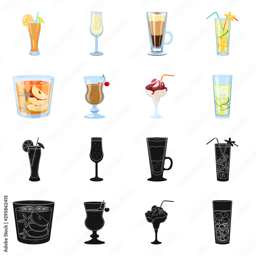 Vector design of liquor and restaurant logo. Collection of liquor and ingredient stock symbol for web. Vector design of liquor and restaurant logo. Collection of liquor and ingredient stock symbol for web.