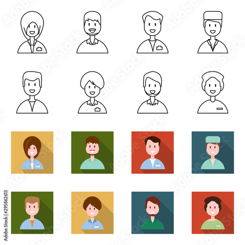 Vector design of medical and clinic icon. Set of medical and profession vector icon for stock.