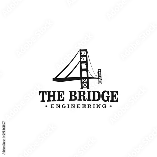 The golden gate bridge engineering logo design