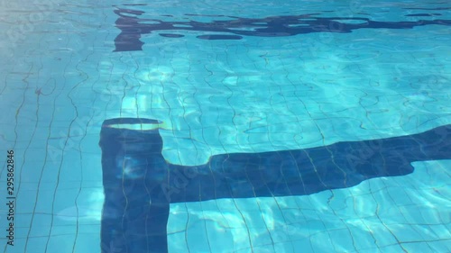 Clean water in the swimming pool
