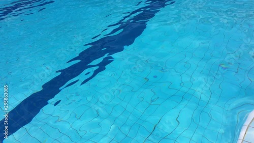 Clean water in the swimming pool