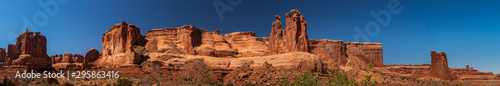 Panorama View of The Three Gossils, Arches National Park, Utah.