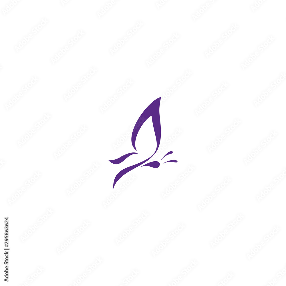 Fototapeta premium Vector butterfly abstract logo design