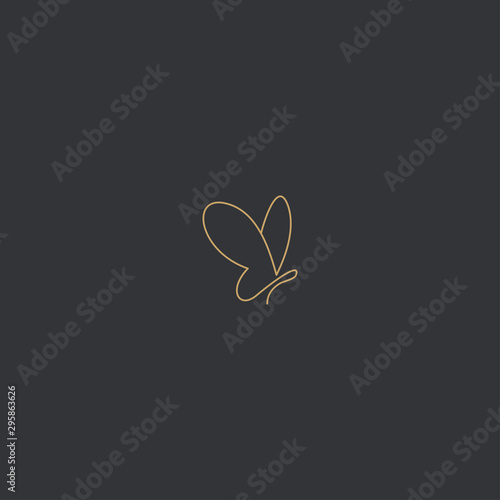 Vector butterfly abstract logo design