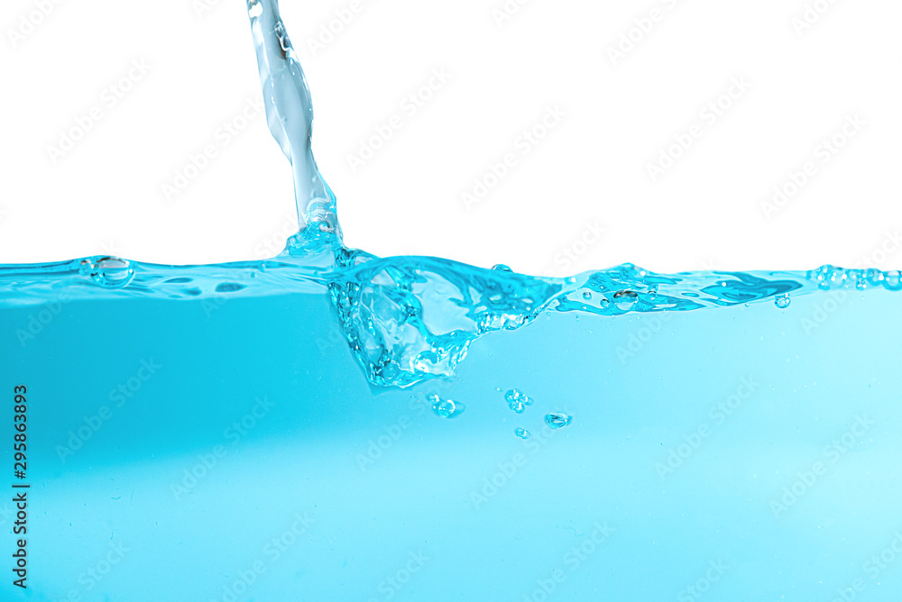 Close up blue water splash with copy space. Close up blue water splash with copy space.