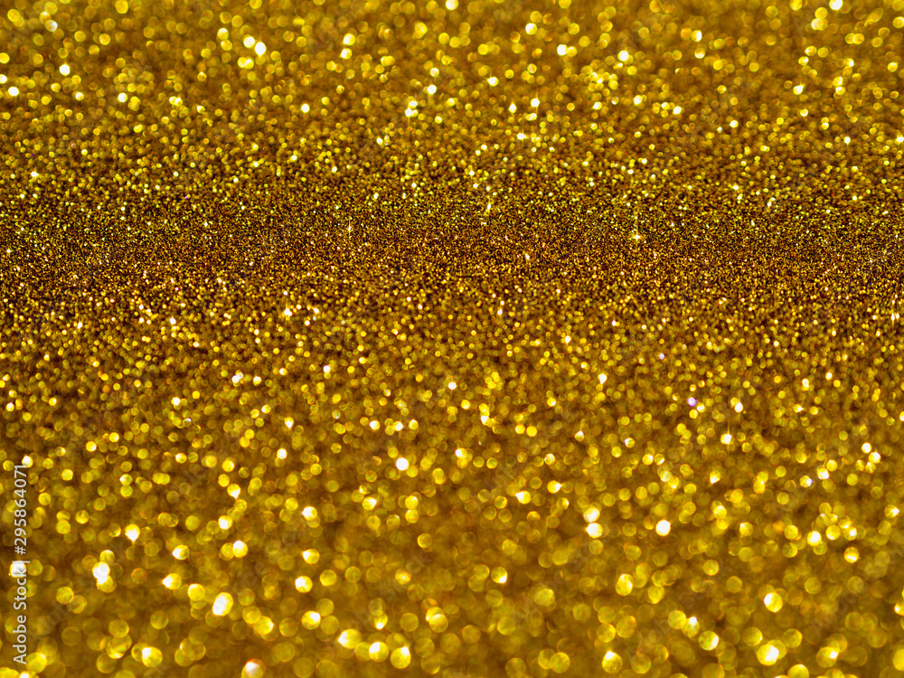 Top view golden glitter background