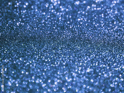 Top view blue glitter background