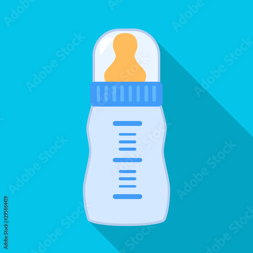 Vector illustration of nipple and bottle logo. Graphic of nipple and food vector icon for stock.