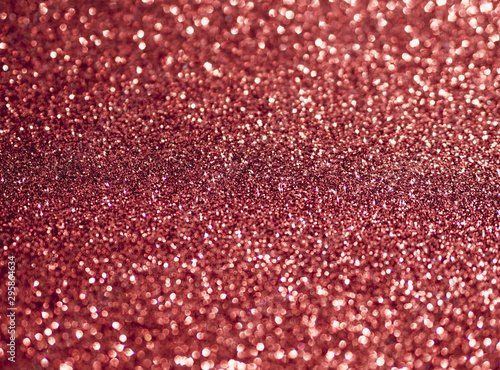 Flat lay red glitter background