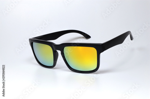 Fashion glasses placed on a white background