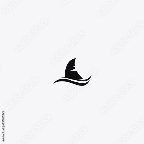 shark electronic sport game vector logo design template