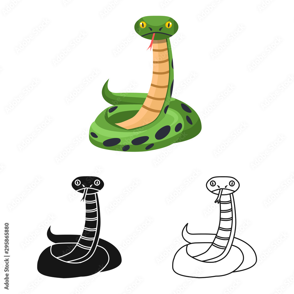 Vector design of python and serpent icon. Web element of python and ...