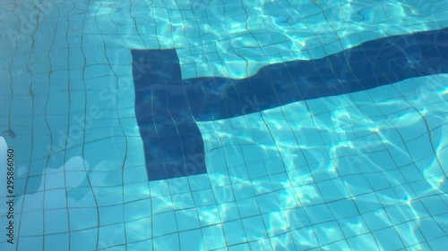 Clean water in the swimming pool