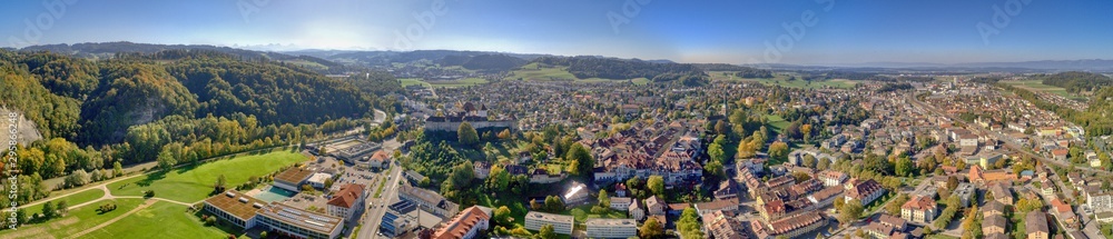 Stadtpanorama Burgdorf, BE, Schweiz