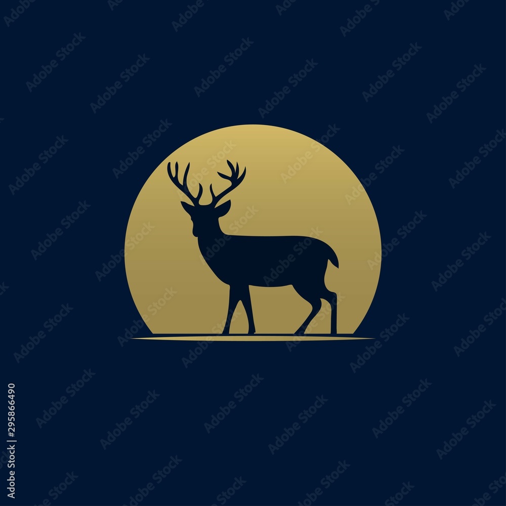 deer head circle logo icon design vector deer head circle logo icon design vector
