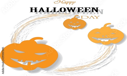 Happy Halloween Day Sign and concept logo