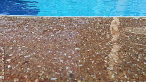 Clean water in the swimming pool