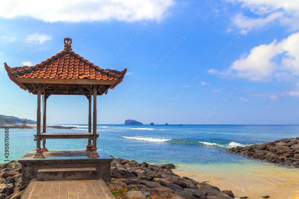 Morning atmosphere in Sanur Beach, Bali, Indonesia.Summer sunny day. Morning atmosphere in Sanur Beach, Bali, Indonesia.Summer sunny day.