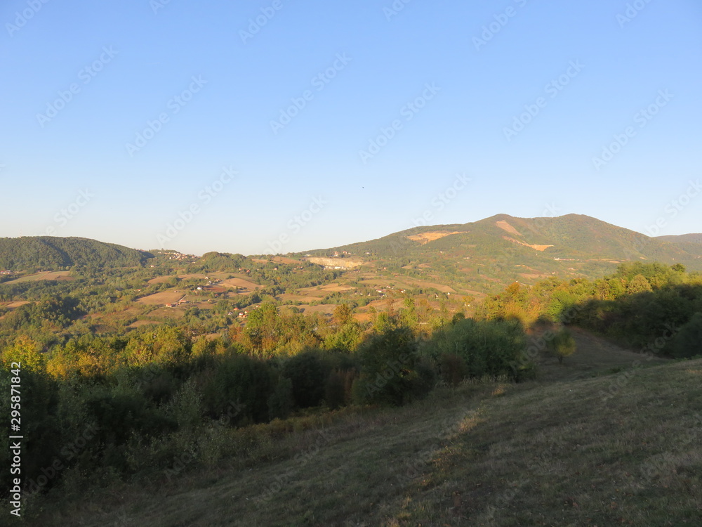 Mountain Rudnik Serbia landscape in autumn mountain range Mountain Rudnik Serbia landscape in autumn mountain range
