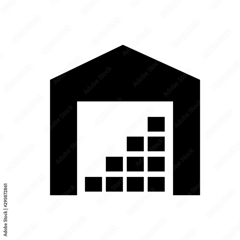 Storage vector icon. hangar illustration symbol or sign. Storage vector icon. hangar illustration symbol or sign.
