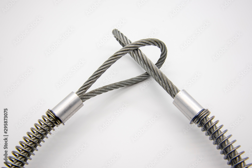 Details of the safety rope for high pressure hoses, one loop is threaded into the other.