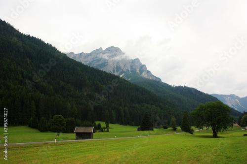 House at the foot of the mountains