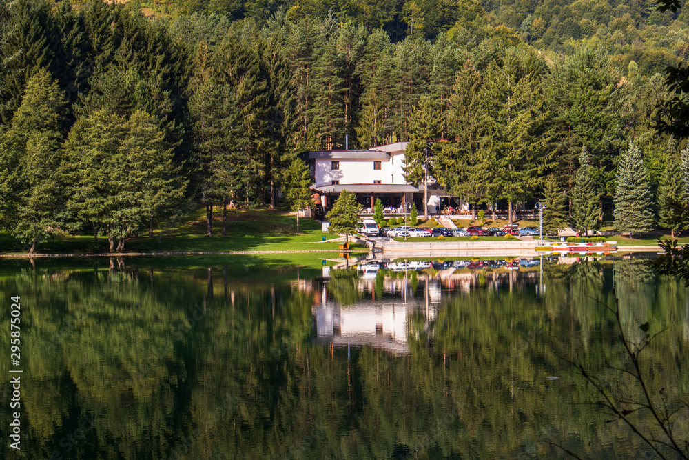 Hotel Balkana on Balkana lake, near the Mrkonjic grad in Bosnia and Herzegovina