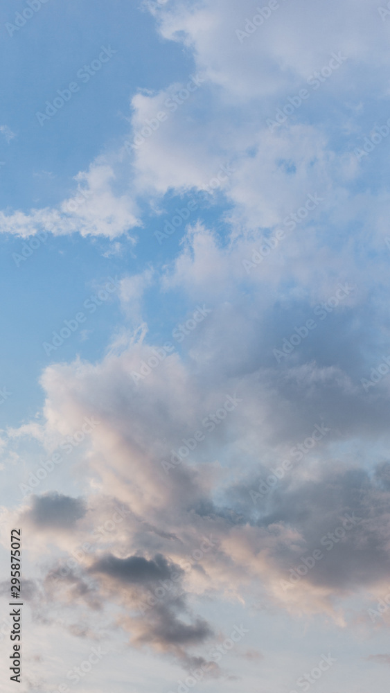 Blue sky with clouds just before sunset Blue sky with clouds just before sunset