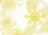 different yellow snowflakes on white background, Rast, winter print