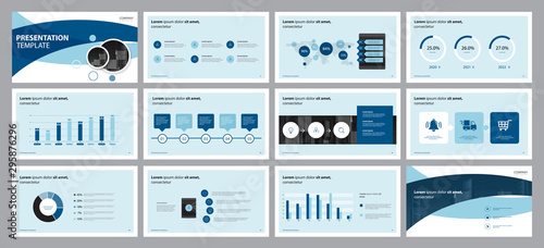  business presentation design template and page layout design for brochure, annual report with info graphic  elements design concept