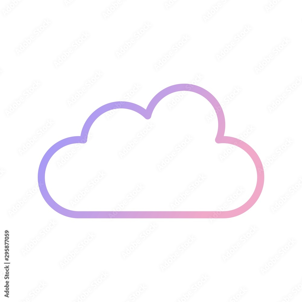 Cloud Vector Icon With White Background Cloud Vector Icon With White Background