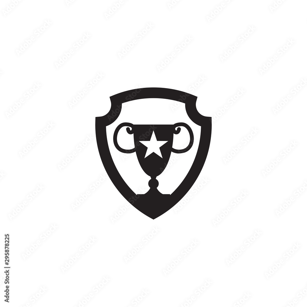Trophy logo design vector template Trophy logo design vector template