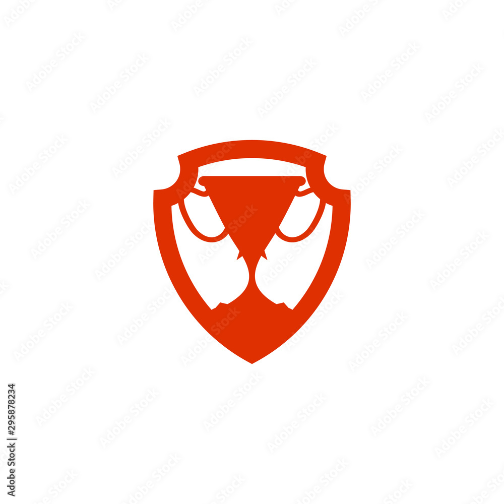 Trophy logo design vector template Trophy logo design vector template