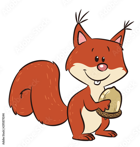 Niedliches Eichhörnchen - Vektor-Illustration