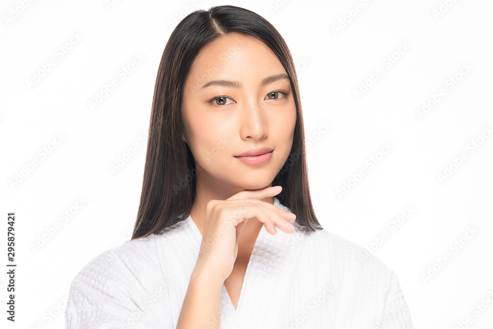 Beautiful Young Asian Woman with Clean Fresh Skin, Beautiful Young Asian Woman with Clean Fresh Skin,