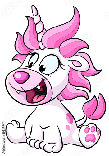 Einhorn Sternzeichen Löwe - Vektor-Illustration