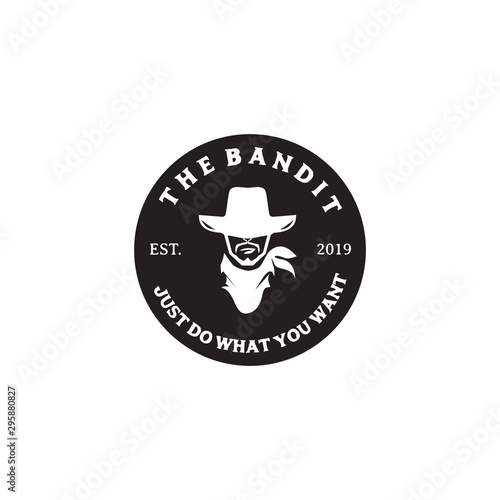 The bandits logo design vector template