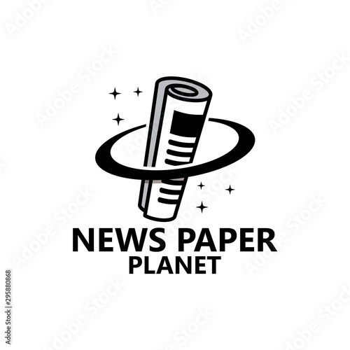News Paper Planet Logo Template Design