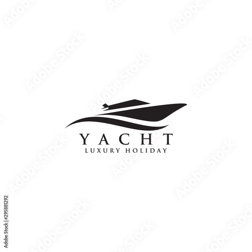Yacht logo design vector template