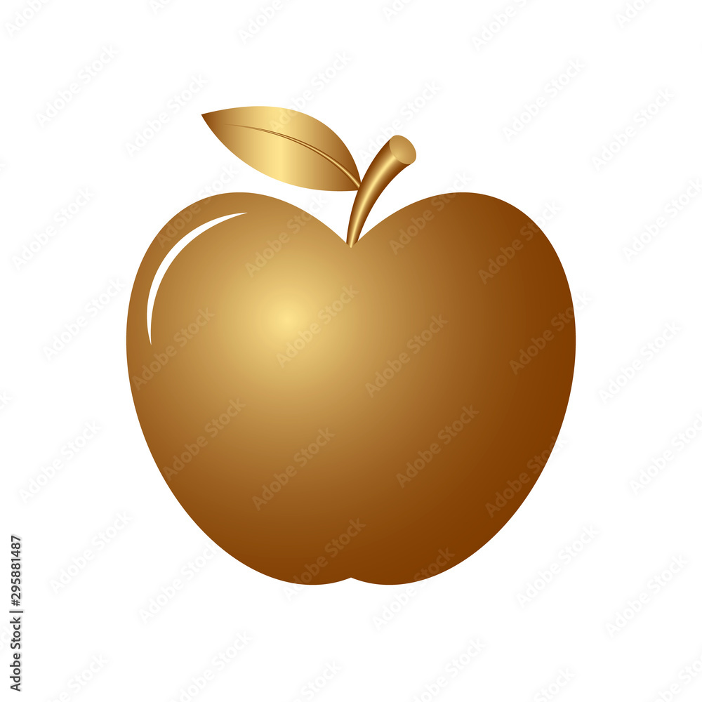 Golden apple icon isolated on white background. Vector Golden apple icon isolated on white background. Vector